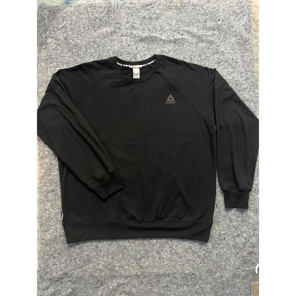Reebok Men's Delta Logo Black Crewneck Sweatshirt